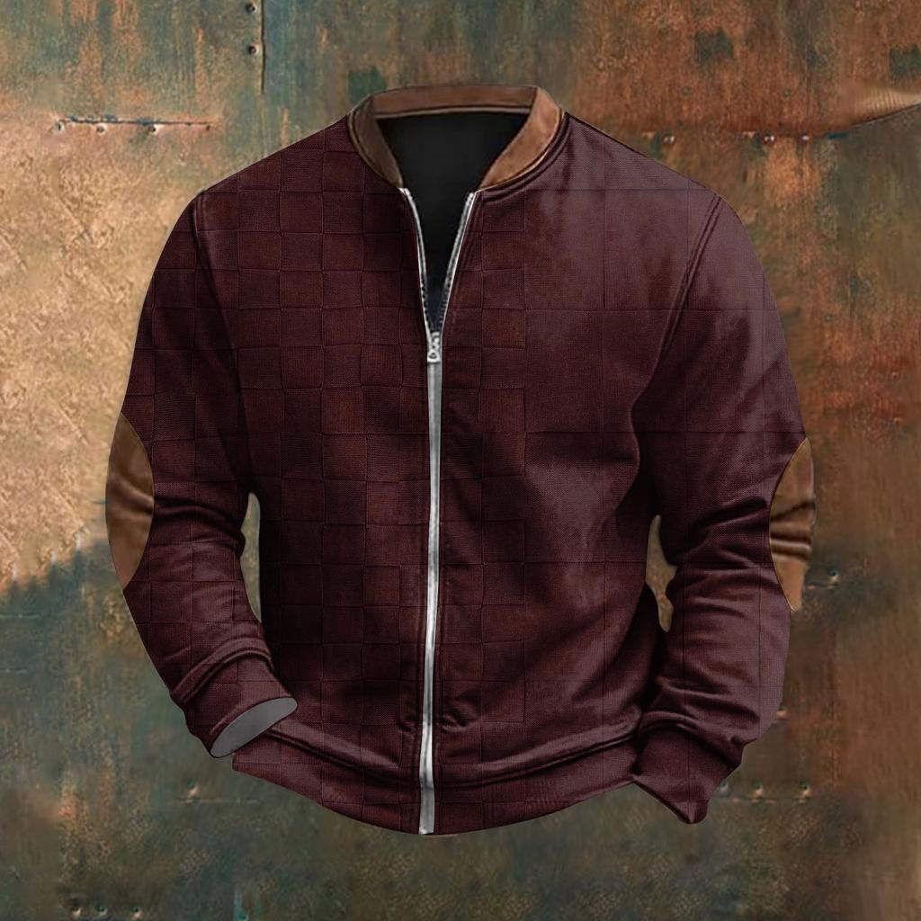 Мужская повседневная толстовка в стиле ретро с градиентным принтом