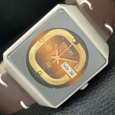 ВИНТАЖНЫЕ АВТОМАТИЧЕСКИЕ ЯПОНСКИЕ МУЖСКИЕ ЧАСЫ RICOH R31 С ОРИГИНАЛЬНЫМ ЦИФЕРБЛАТОМ a707979-1
