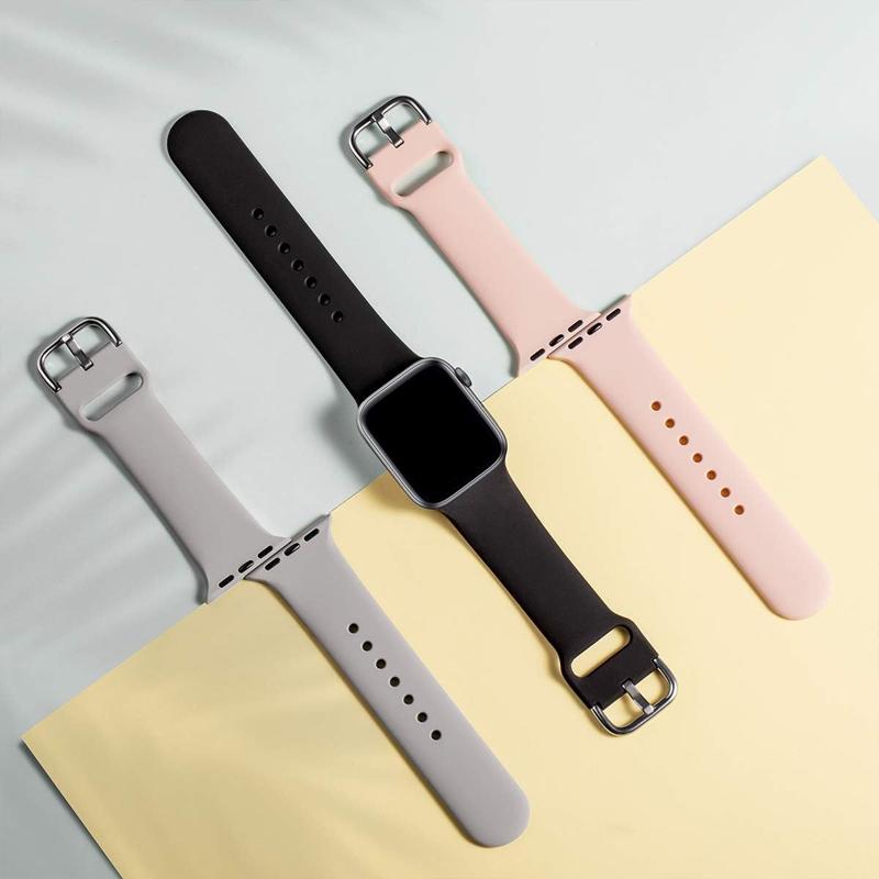 Ремешок Для Apple Watch Ремешок 44мм 45мм 49мм 42мм 41мм 40мм Аксессуары Силиконовый Браслет Correa iWatch Серия 8 9 Ultra SE 6 7 5 4