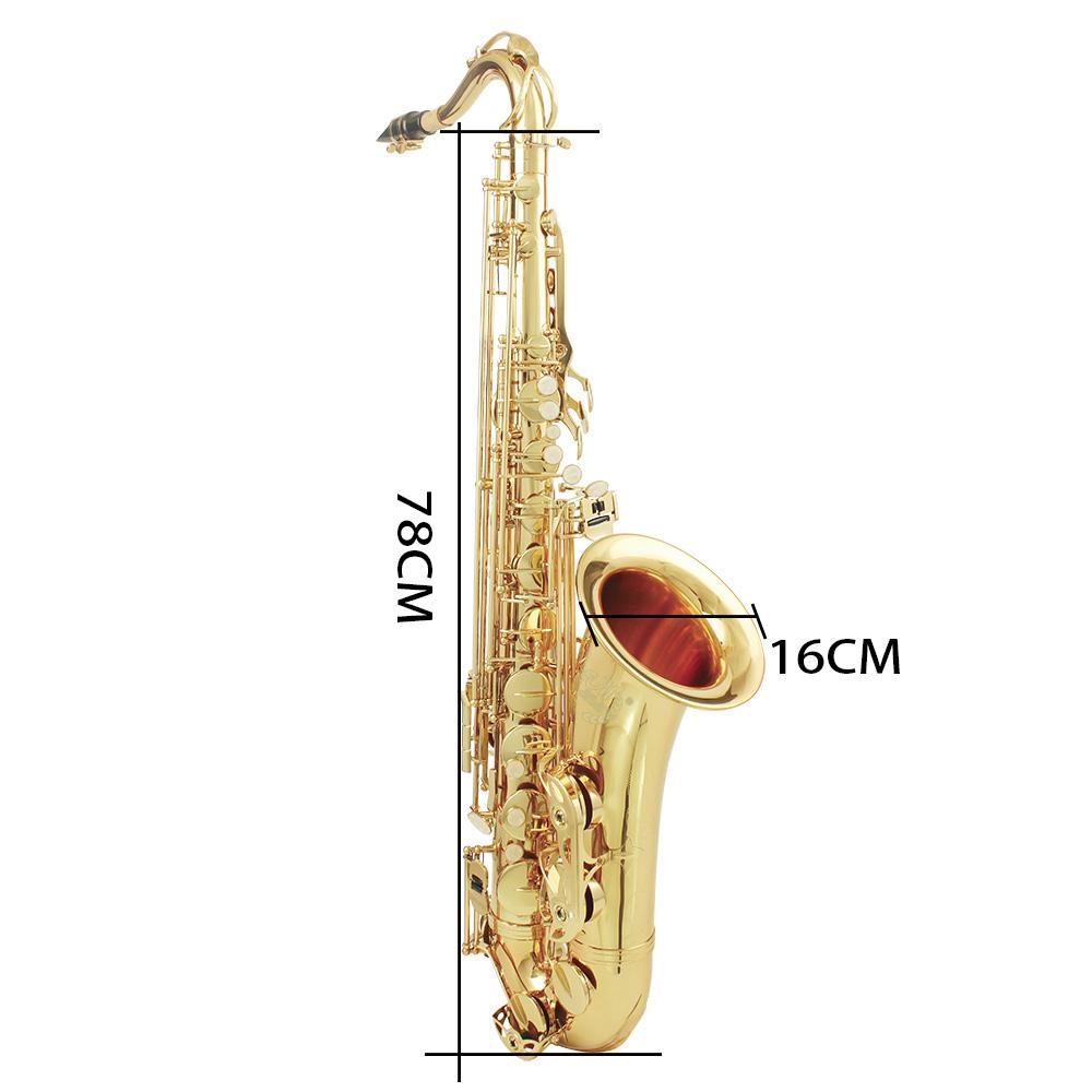 M MBAT Tenor Saxophone Bb Professional Import Brass Sax Saxophone Woodwind Instrument with Case Cleaning Set Reed Accessories