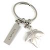 CANADA Letter Carved Maple Leaf Pendant Keychain Key Ring Holder