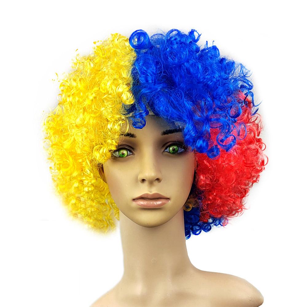 World Cup Party Wig – Colorful National Flag Hairpiece for Football Fans, Carnival & Festivals (Reusable, Hypoallergenic)