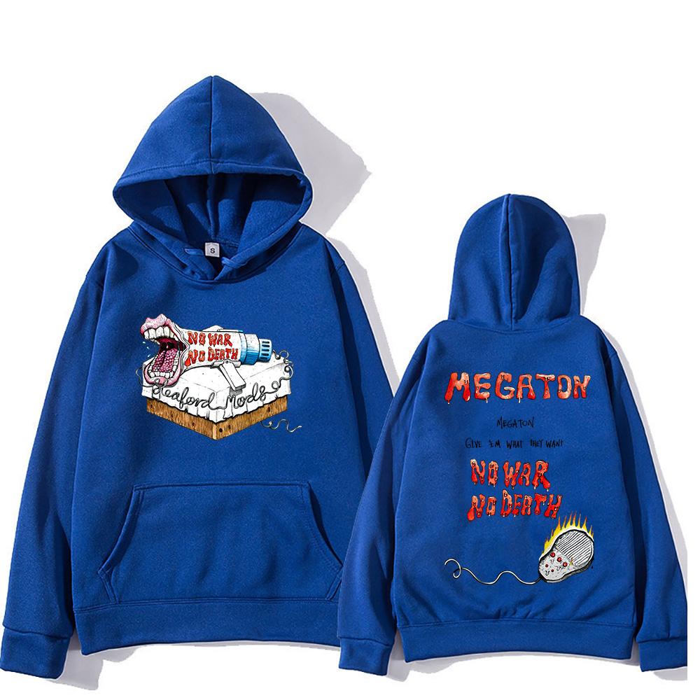 Мужская одежда Sleaford Mods Мегатон Толстовка Нет Войны Нет Смерти Принт Буквами Пуловеры Панк Винтаж для Женщин Мужчин Свитшот