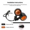 1Pair 12V Motorcycle LED Turn Lamp Signal Light LED Flashing Light Universal Indicators Lights for Kawasaki Suzuki Yamaha