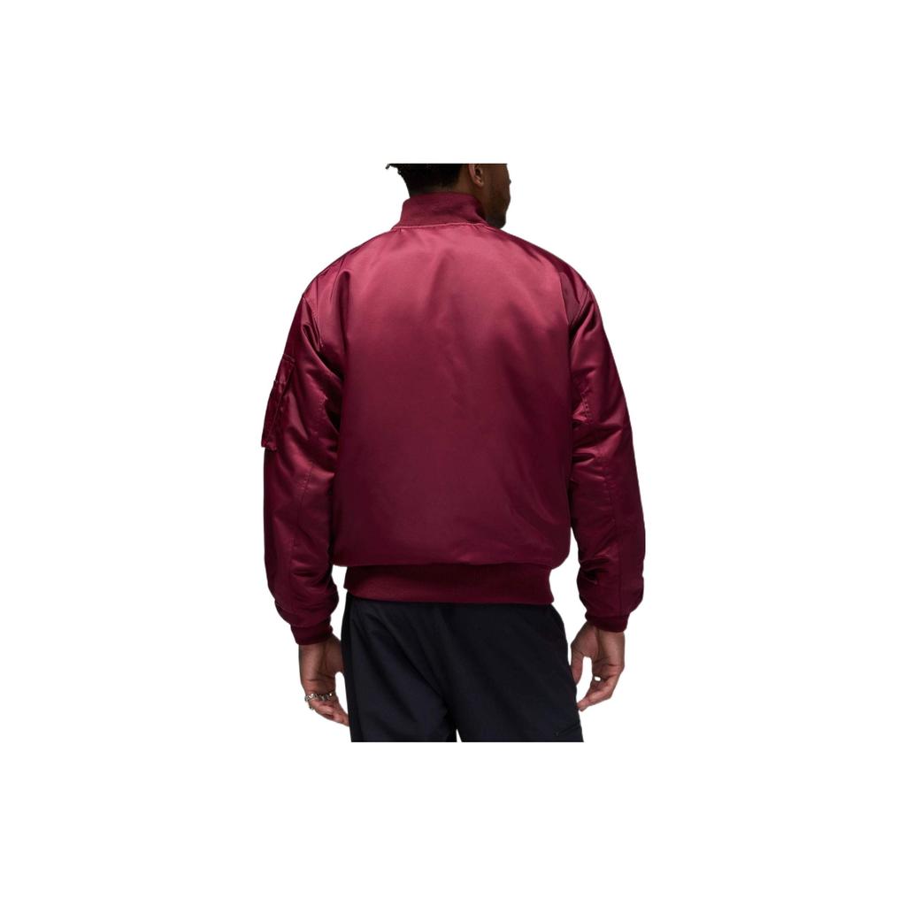 Jordan Reversible Cotton Jacket With Logo Patch And Baseball Collar Men Outerwear Cherrywood-Red DQ7345-680