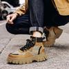 Универсальные Повседневные Базовые Ботинки Толстая Подошва Мужские Зимние Ботинки Мужские Удобные Высокие Кроссовки для Хайкинга Классические Мужские Мотоботинки