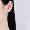 Серьги из стерлингового серебра S925, муассанит, снежинка, крючок для ушей, женские серьги из стерлингового серебра с муассанитом, женские