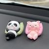 Милые мини-животные украшения для приборной панели автомобиля, украшения для центральной консоли, кукла, аксессуары для интерьера, панда, свинья, кролик