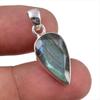 Natural Labradorite Gemstone Handmade 925 Solid Sterling Silver Pendant 1" C8P81