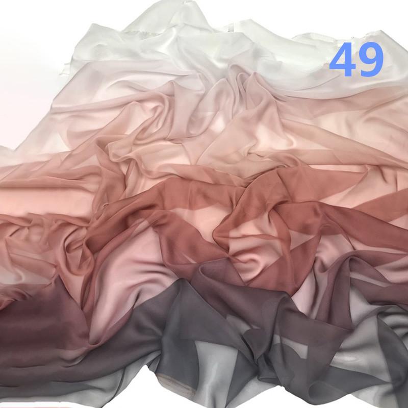 2M Ткань шифон градиентного цвета радуги в древнем стиле 30D органза тюль для DIY ханьфу свадебного платья сценического декора