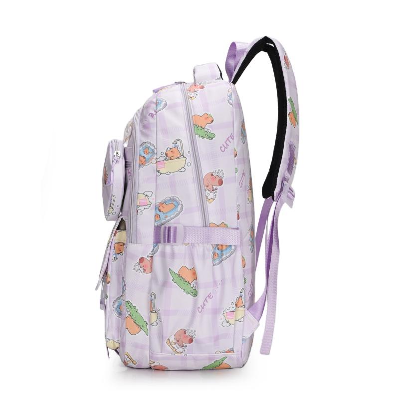 Student Printed Schoolbag Women's Multi-Pocket Backpack