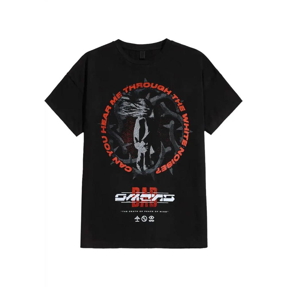 Американский европейский тренд группа мужская женская футболка Bad Omens оверсайз мужская женская унисекс с коротким рукавом Y2k топ футболки мужская одежда