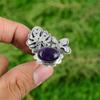Mothers day Deal 925 Sterling Silver African Amethyst Gemstone Statement Ring