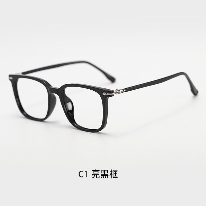 Honey-colored eyeglass frames for men and women, Japanese style, suitable for prescription lenses TR90Retro one-piece eyeglass frame for square and