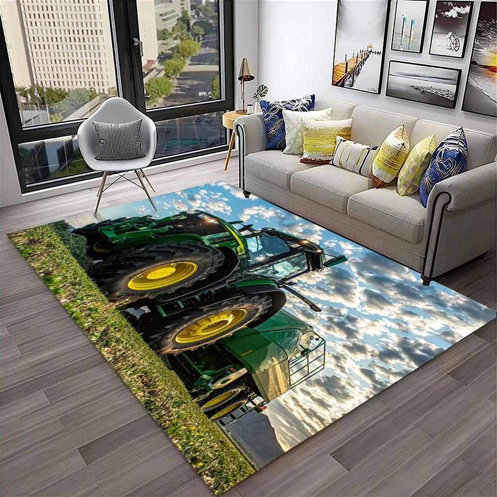 3D Retro Car Tractor Truck Series Carpet Rug for Home Living Room Bedroom Sofa Doormat Decor,Child Area Rug Non-slip Floor Mat