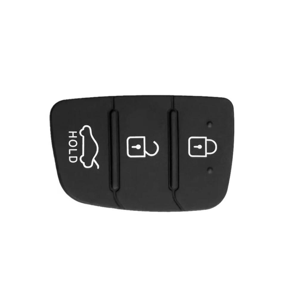 3 кнопки черная силиконовая накладка на кнопки ключа для Hyundai Elantra Tucson Santa Fe ix35