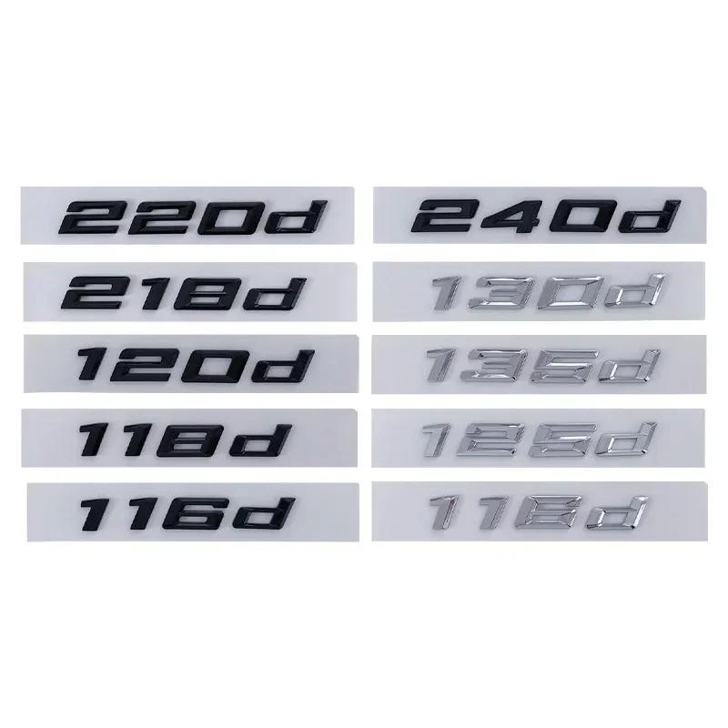 3D Chrome Car Letters For BMW 116d 118d 120d 130d 135d 218d 220d 240d F20 E87 F22 F23 Trunk Emblem Logo Stickers Accessories QR4