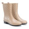 New plaid casual women's boots fashion rain shoes women's water shoes women's medium tube adult rain boots