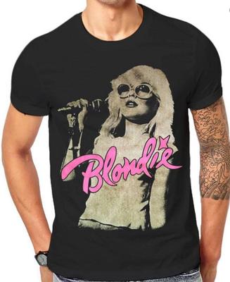 РАСПРОДАЖА Футболка Blondie Крутая Ретро Старая Группа Черная Футболка Винтажная рубашка Унисекс Футболка
