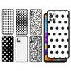 Чехол в черный и белый горошек для Samsung Galaxy A32 4G A52 A02s A31 A12 A51 A71 A72 A21s A41 A33 A23 A03s A53 A52s Fashion
