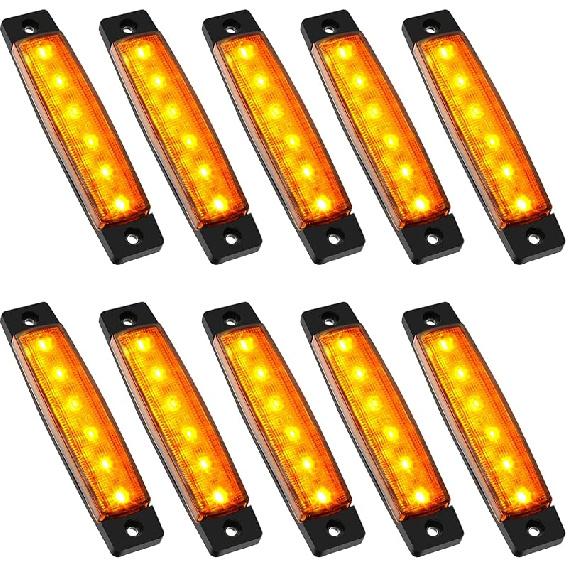 PSEQT 10 Pcs LED Rock Strip Lights Car Exterior Underglow Wheel Fender Well Lighting Kits Waterproof For Golf Cart Wrangler Offroad Truck RV UTV ATV