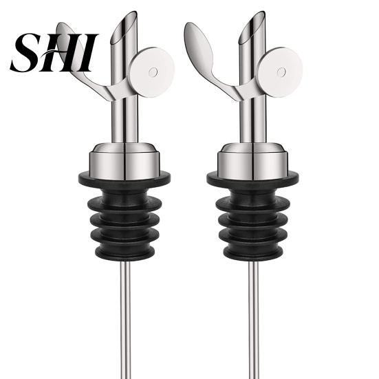 Oil Spray Bottle Nozzle 2Pcs Sealed Rubber Pour Spout Leak-proof Food Grade Pourer Auto Flip Vinegar Dispenser Kitchen Tools