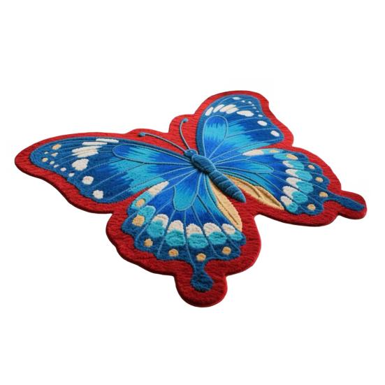 Коврик для пола Бабочка Впитывающий Коврик для ванной Нескользящий Декоративный Коврик Бабочка для Душа Спальни Гостиной Балкона Прихожей