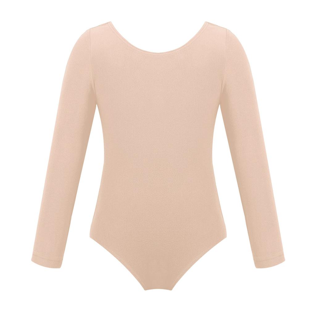 Детский купальник с длинным рукавом для гимнастики, балета и танцев - Удобный и эластичный комбинезон различных цветов
