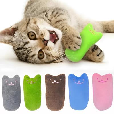 Игрушка для кошек, жевательная игрушка для кошек, мятная игрушка, когти, укус большого пальца, забавная интерактивная плюшевая игрушка