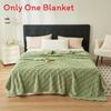 Multicolor Waffle Fleece Throw Blanket For Home Comfort And Warmth