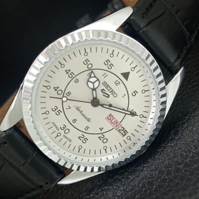 ЯПОНСКИЕ ВИНТАЖНЫЕ ОТРЕМОНТИРОВАННЫЕ МУЖСКИЕ СЕРЕБРИСТЫЕ ЧАСЫ SEIKO 5 АВТОМАТИЧЕСКИЕ 6309A a442923-1