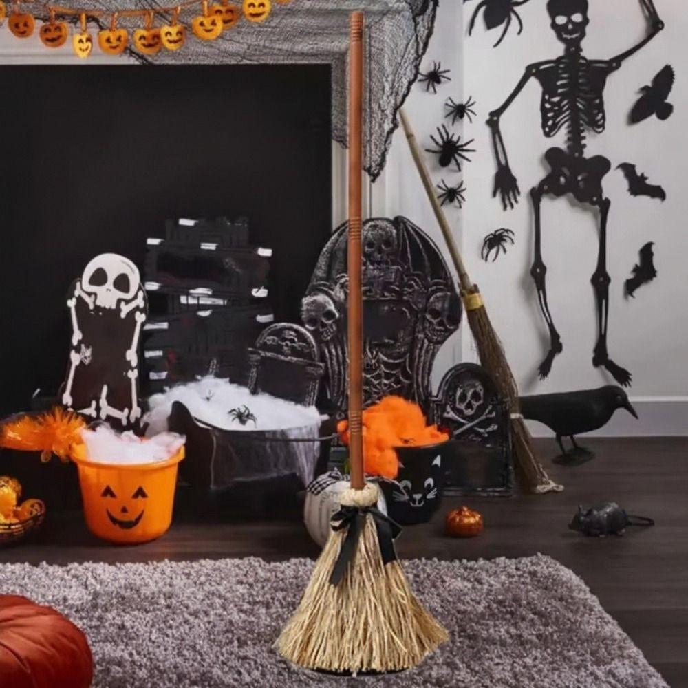 Touch Activated Haunted Dancing Broom With Sounds Halloween Floor Decor Halloween Party