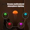 Floating Jellyfish Desk Lamp Smart Ambient for Bedroom, Decorative Night Light Sensory Meditation And Bedside Relaxation, Tabletop LED Mood