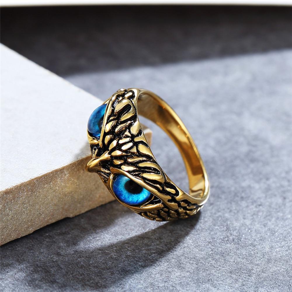 2026 Personalized Retro Halloween Owl Ring, European and American Jewelry Accessories Ring Gift