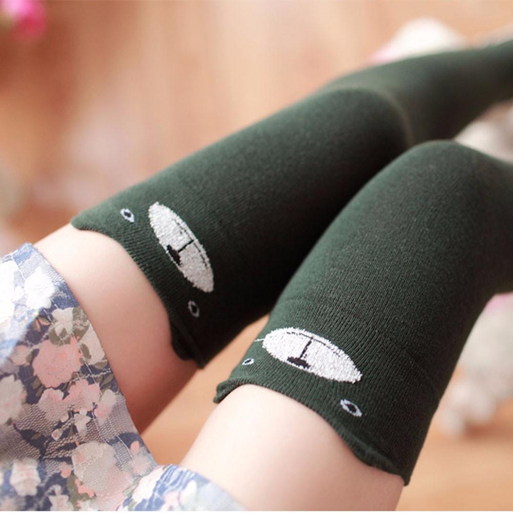 Women Winter Cat Bear  Knitted Over Knee Long Boot Thigh-High Warm Socks