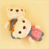 13CM Cartoon Scarf Bear Plush Toys Rabbit Stuffed Toy Keychain Pendant Bag Pendant Christmas Gift For Girl Or Boys