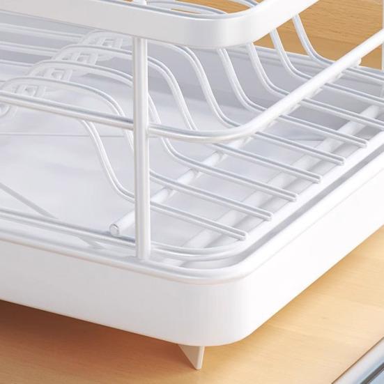 Полка для сушки посуды Большая вместимость Нескользящая конструкция Стабильный автоматический слив Простота установки Экономия места