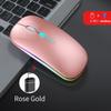 Wireless Mouse Dual Mode Bluetooth-Compatible Mouse LED Rechargeable Laptop Mouse Portable Computer Mice for Laptop ipad Tablet
