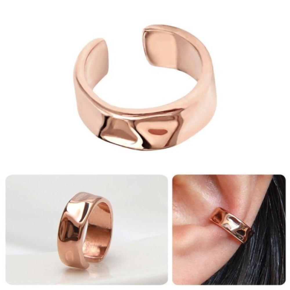 Women's Thick Ear Cuff Rose Gold 14Kgp Ear Cuff (10705945)