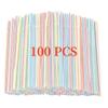 100-3000PCS Colorful Drinking Kunststof Straw Milk Tea Bar Party Rietjes Drinking Wedding Kitchen Beverage Straws Wholesale