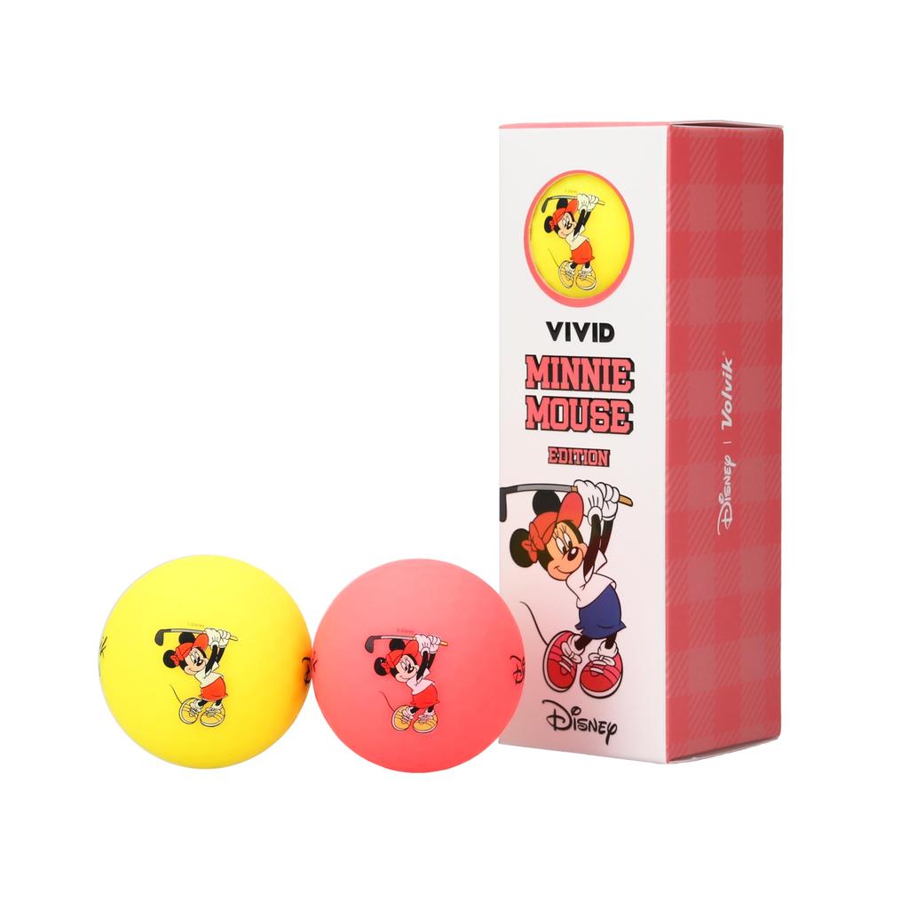 Volvik Golf Ball DISNEY MINNIE GOLF Dozen Pack PinkYellow 2024 Model 1 Dozen (12 Pieces) Genuine Product