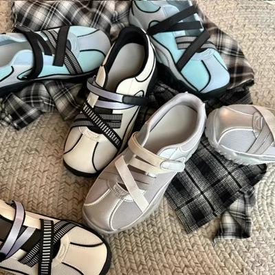 Спортивные туфли Мэри Джейн женские летние новые студенческие дышащие сетчатые повседневные универсальные спортивные белые туфли