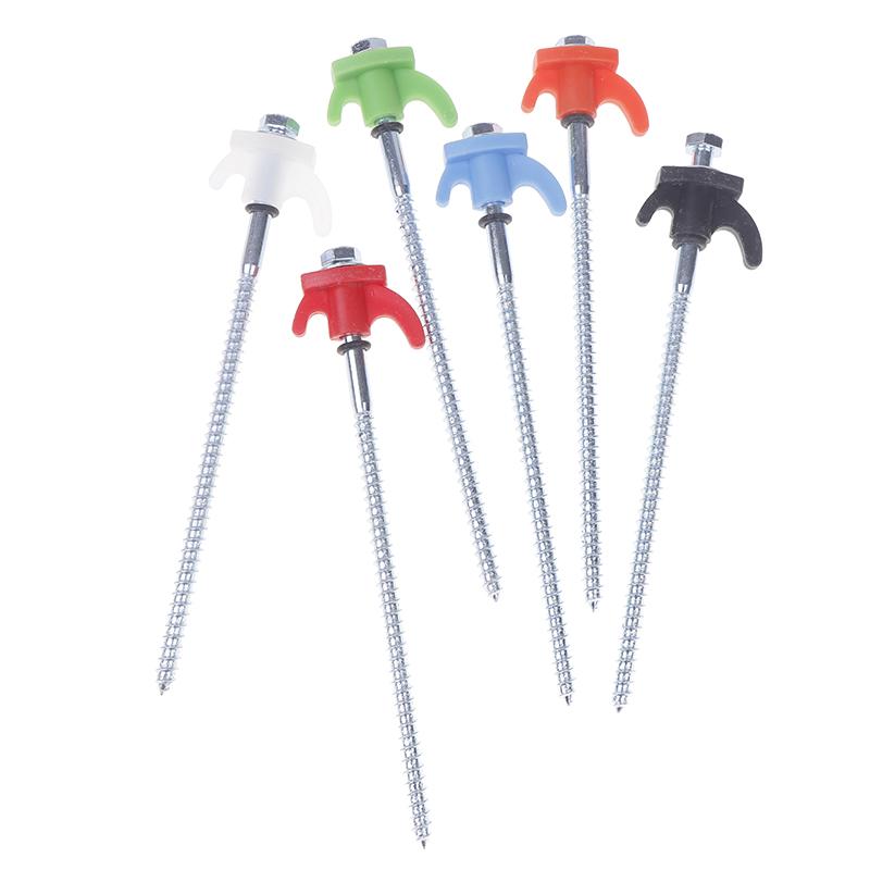 4Pcs Screw Anchor Tent Stakes 20Cm Carbon Steel Tent Pegs Spike Hook Camping Tent Nail Spiral Screw With Hex Socket Stakes