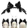 Moveable Wolf Ear Hairhoop for Roleplay Cosplay Costume Headband Halloween Headpieces Japanese Anime Dynamic Hairband