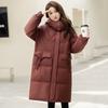 Пуховик женский 2025 новый корейский хлопковый жакет средней длины пуховик большого размера свободный утолщенный осенне-зимний жакет