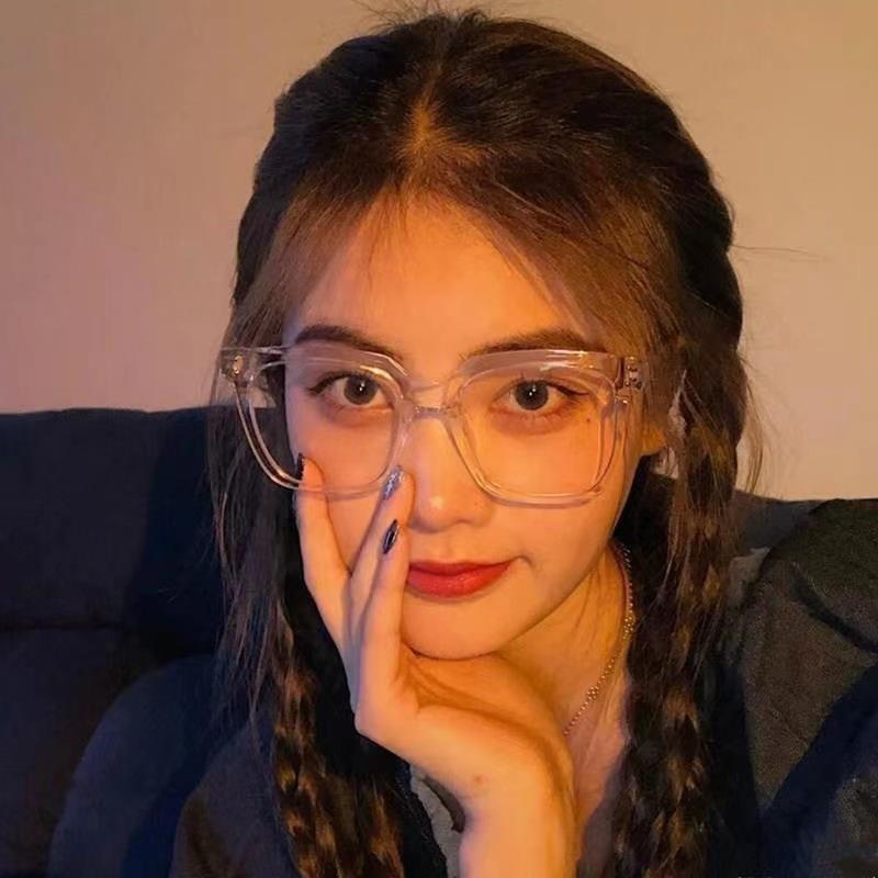 Взрывная черная оправа идет с румяными очками, женская квадратная оправа тонкая, большая оправа для очков, оправа для очков для близорукости.