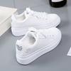 Womens White Shoes Rose Embroidery Women Sneakers Breathable Women Casual Shoes Female Shoes Lace-up Zapatillas De Mujer