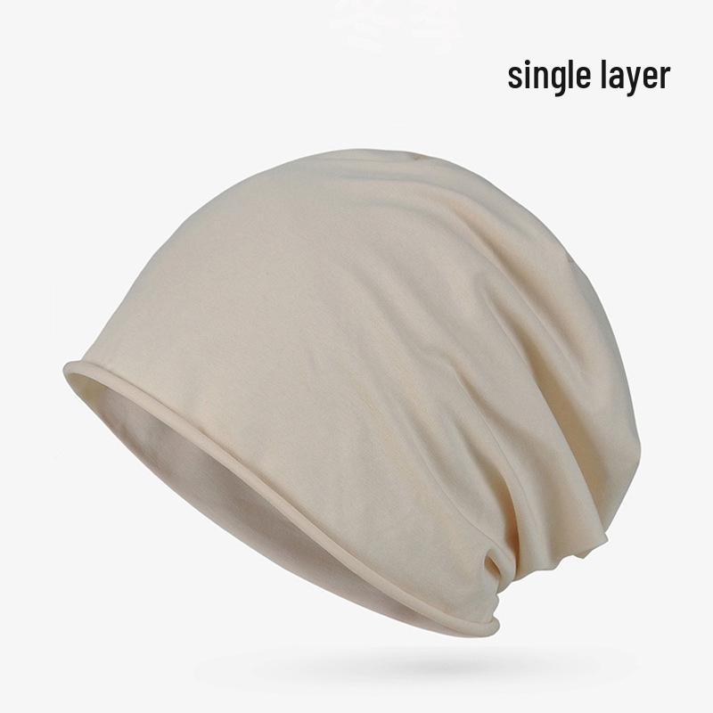 Unisex Lightweight Cotton Headscarf: Spring/Summer Breathable Cap & Sleep Hat