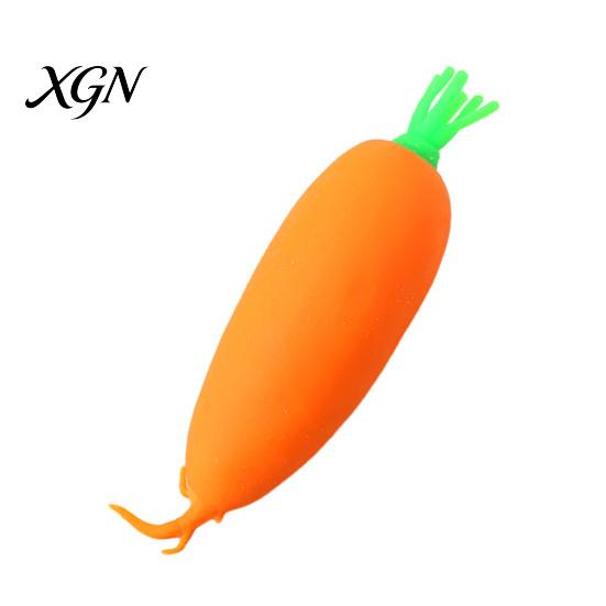 Anti-Anxiety Carrot Toy Simulated Stress Ball White Radish Squeeze Soft Stretchy Vegetable Fidget Sensory Easter Basket Stuffers Decompression