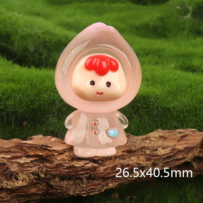 Мультяшная светящаяся кукла-фрукт Микропейзаж Украшения Миниатюрные фигурки Украшения для дома своими руками Аксессуары для салона автомобиля Подарки
